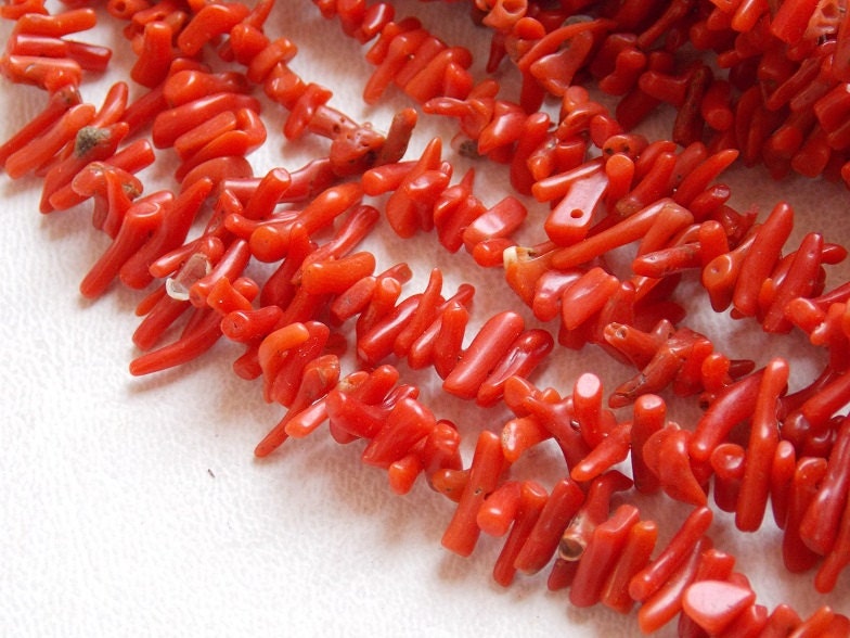 Red Coral Natural Polished Rough Stick Bead Wholesale Price New Arrival BK-CR1